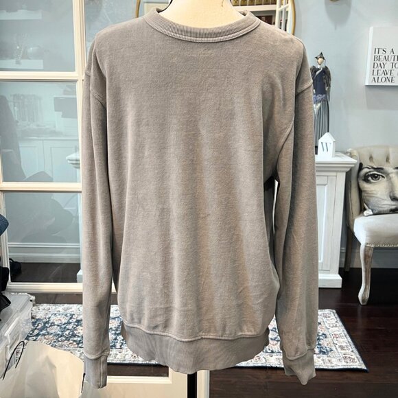 Goodlife Velour Gray Crew Neck Sweatshirt M - Picture 1 of 4